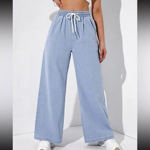 few wears comfy wide leg denim pants